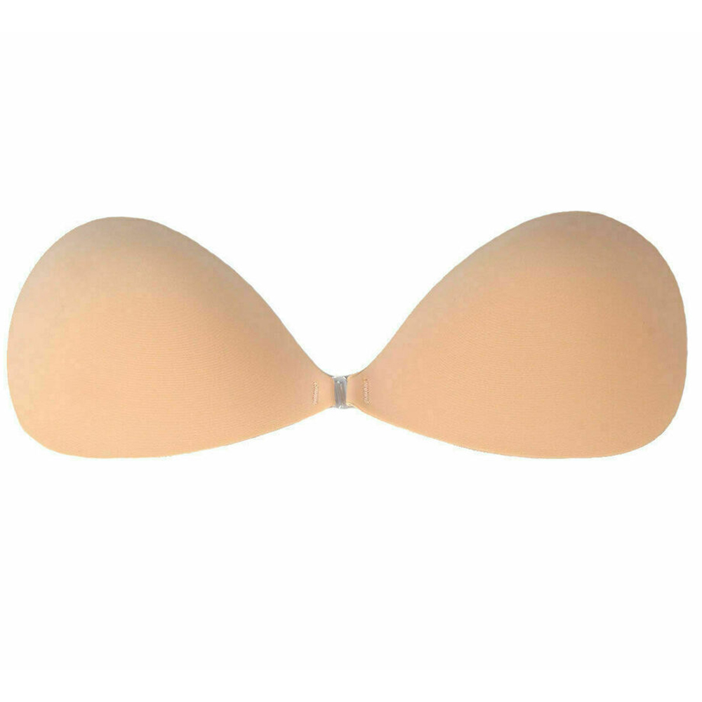 New Women Push Up Sticky Strapless Backless Silicone Self Adhesive  Invisible Bra 