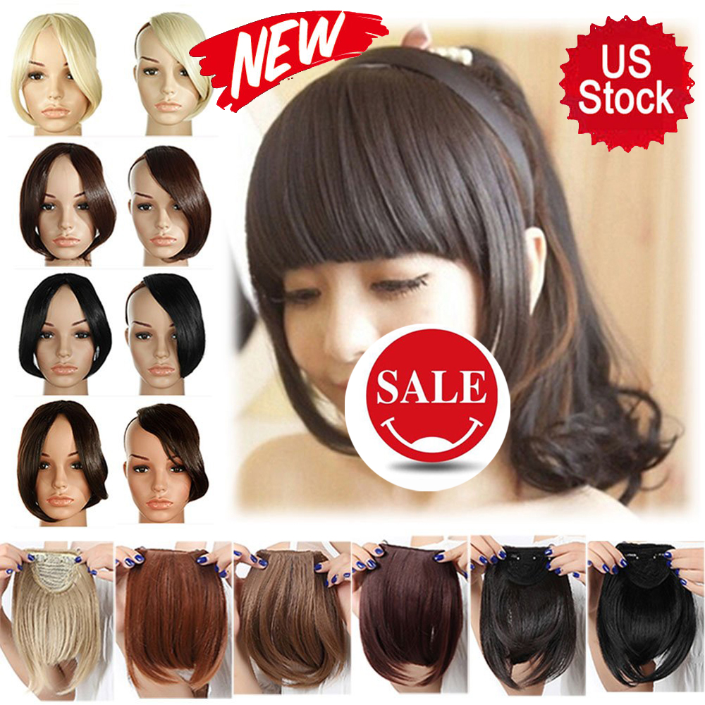 Fashion Neat Bangs One Piece Clip in Hair Fringe Hair