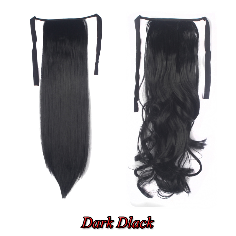 18''22'' Drawstring Ponytail Extension Tie Clip-in Synthet Hairpiece Binding SYF - Picture 13 of 21