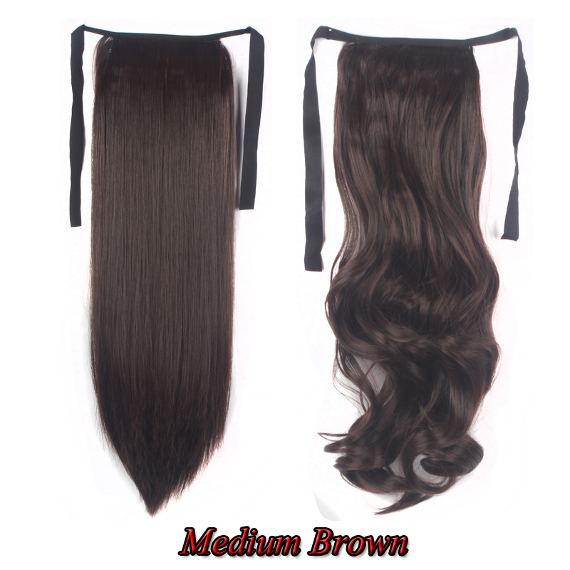 18''22'' Drawstring Ponytail Extension Tie Clip-in Synthet Hairpiece Binding SYF - Picture 15 of 21
