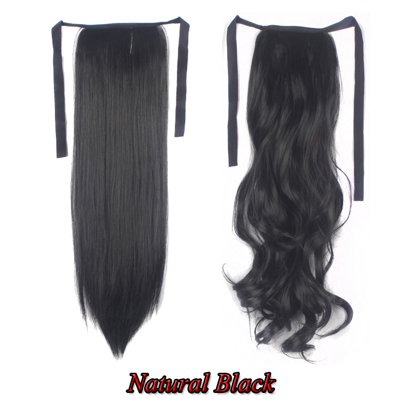 18''22'' Drawstring Ponytail Extension Tie Clip-in Synthet Hairpiece Binding SYF - Picture 18 of 21