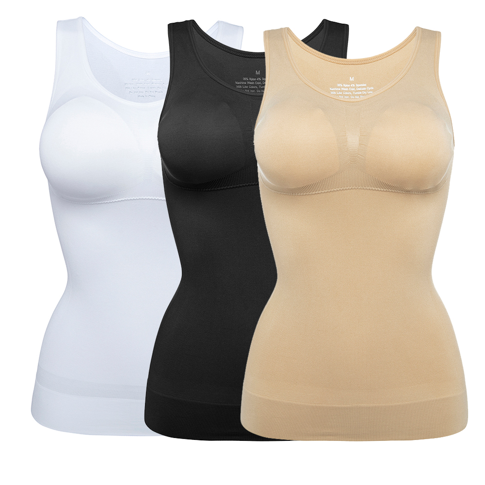 Damen Tank Top Bauch Kontrolle Cami Shaper integrierter BH Body Shaper Weste Unterbrust US - Bild 4 von 15
