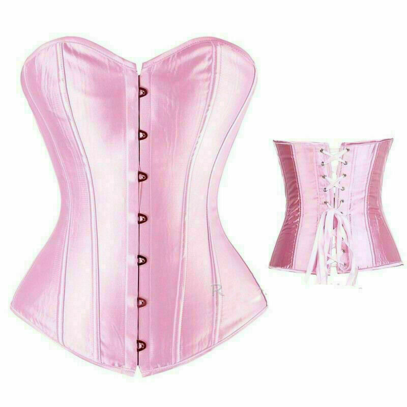 Women Waist Corset Dress Tops Lace Up Underbust Bustier Lingerie Boned  S-6XL US