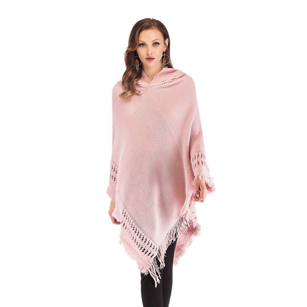 hooded poncho sweater women's