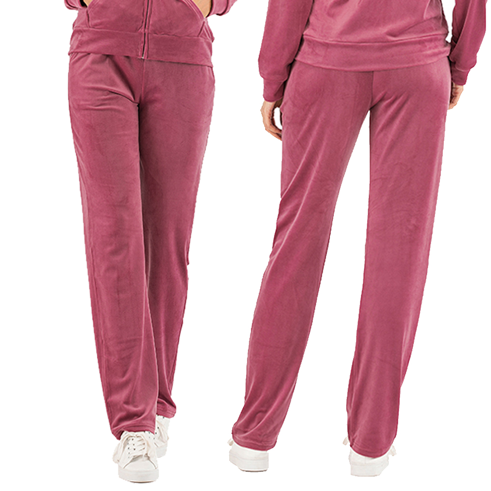 2Pcs/set Women Tracksuits Velvet Zipper Coat Pants Trouser Leisure Activewear US - Picture 14 of 26