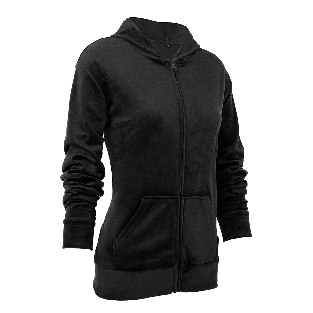 2Pcs/set Women Tracksuits Velvet Zipper Coat Pants Trouser Leisure Activewear US - Picture 19 of 26