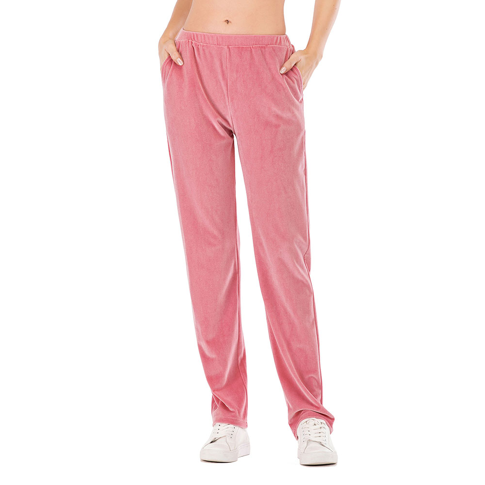 2Pcs/set Women Tracksuits Velvet Zipper Coat Pants Trouser Leisure Activewear US - Picture 24 of 26