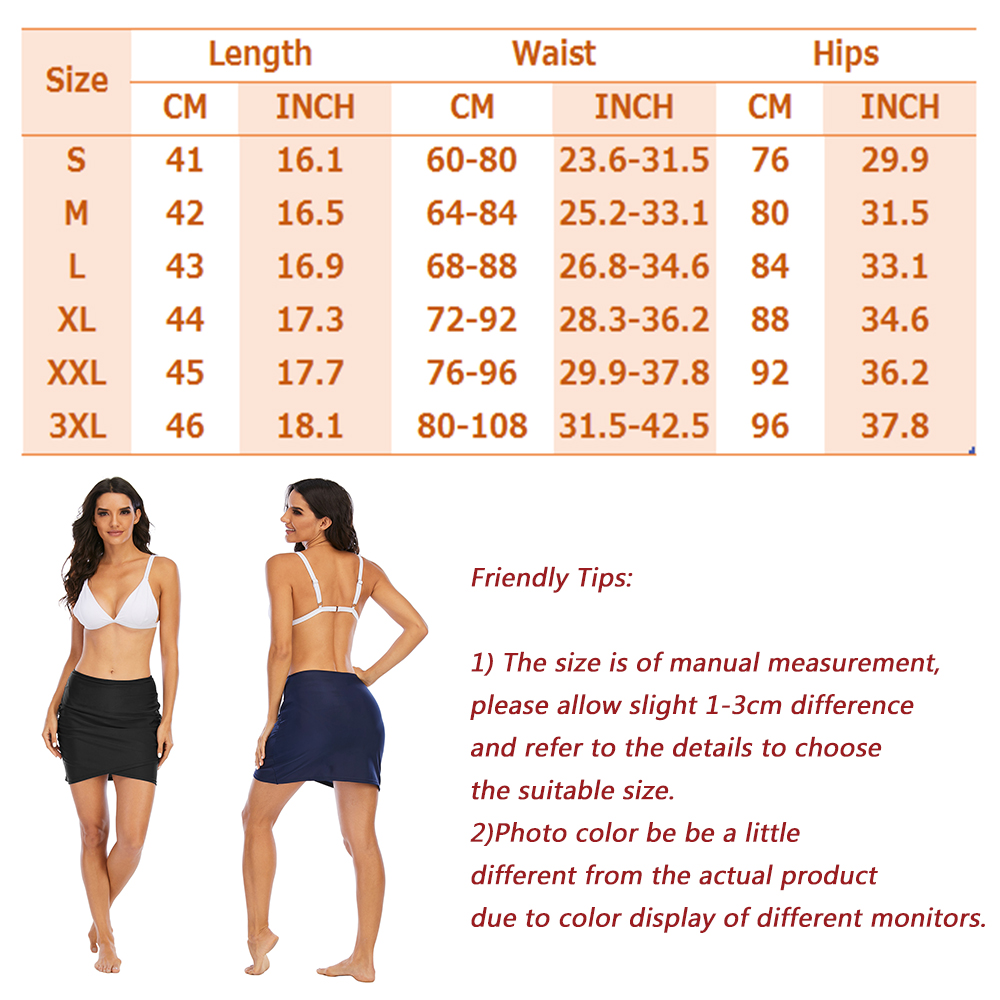 Women's High Waist Shirring Swim Short Skirts Bikini Bottom Swimwear Casual USA - Picture 15 of 19
