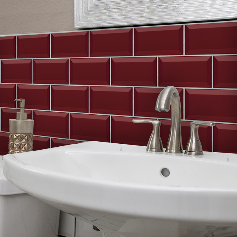 Self Adhesive Mosaic Tile Sticker Kitchen Bathroom Wall Sticker Decor 10X20CM US