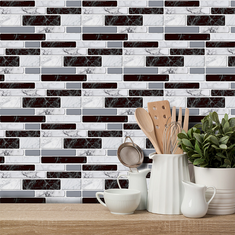 Self Adhesive Mosaic Tile Sticker Kitchen Bathroom Wall Sticker Decor