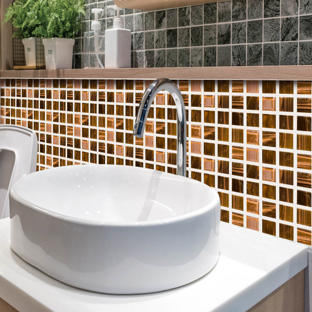 Hágalo usted mismo 3D Azulejo de mosaico cocina Baño Pegatinas Auto