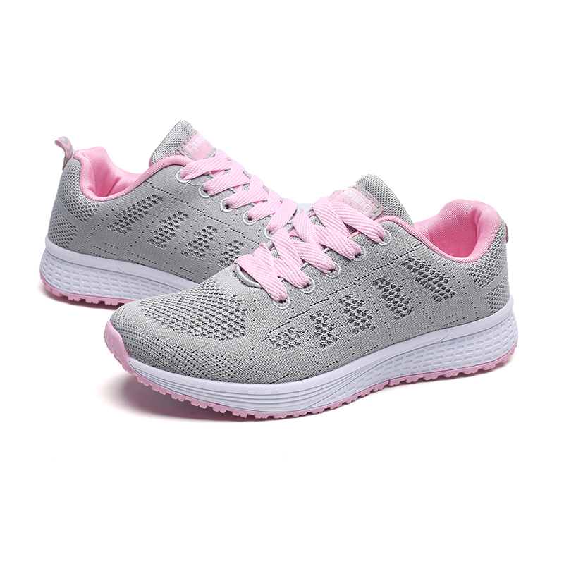 Womens Breathable Casual Trainer Sneakers Lace Up Jogging Slip On Gym ...