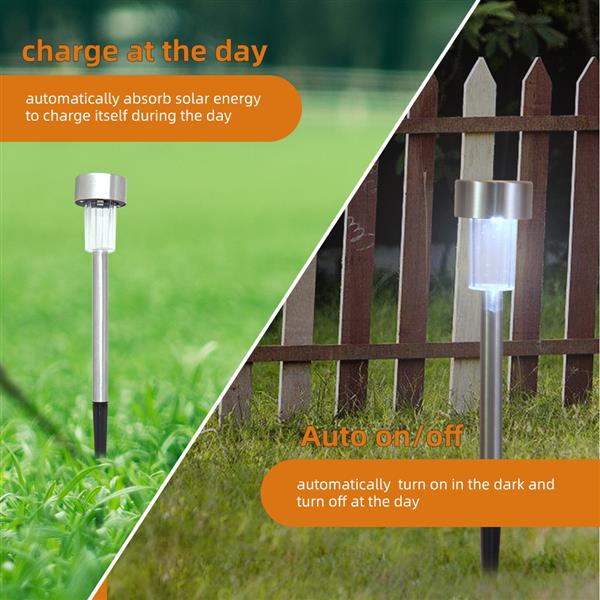 24PCS Solar Powered LED Lights Outdoor Garden Landscape Walkway Lamp Waterproof 