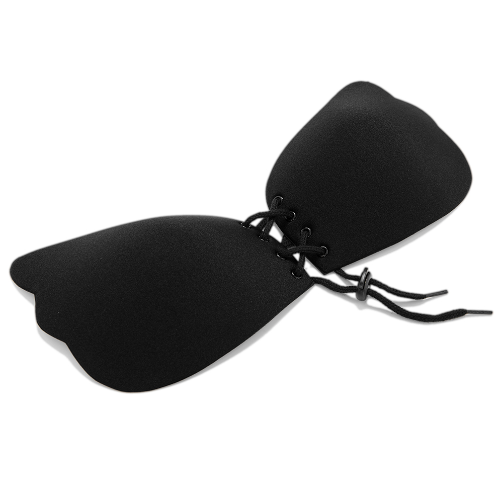 Wing Shape Front Buckle Bra SelfAdhesive Invisible Strapless Padded