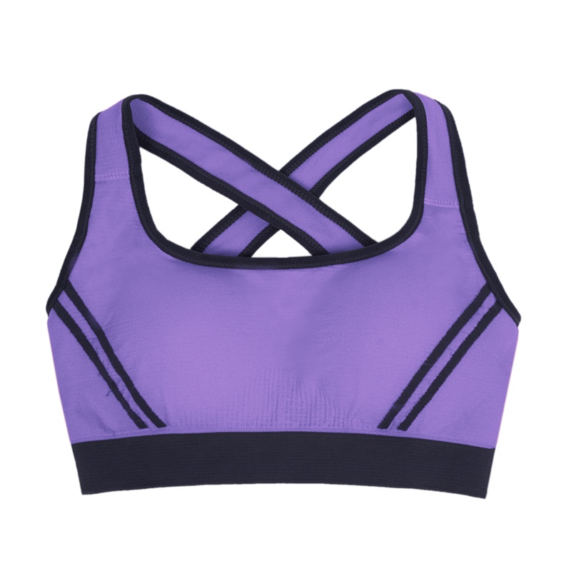 Women Sports Bra Padded High Impact Vest Double Layer Crossback Yoga Jogging USA - Picture 19 of 21