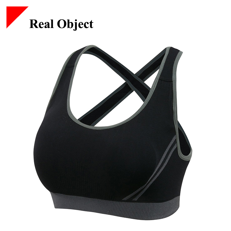 Women's Breathable Padded Sports Bras Slim Yoga Workout Cross Sculpting Vest US