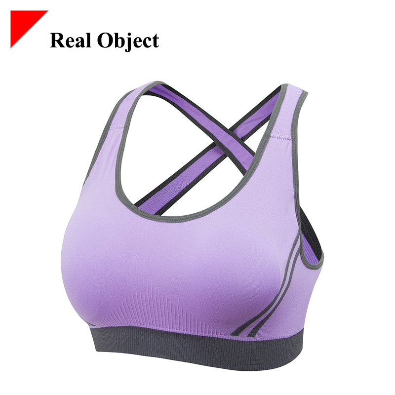 Women's Breathable Padded Sports Bras Slim Yoga Workout Cross Sculpting Vest US