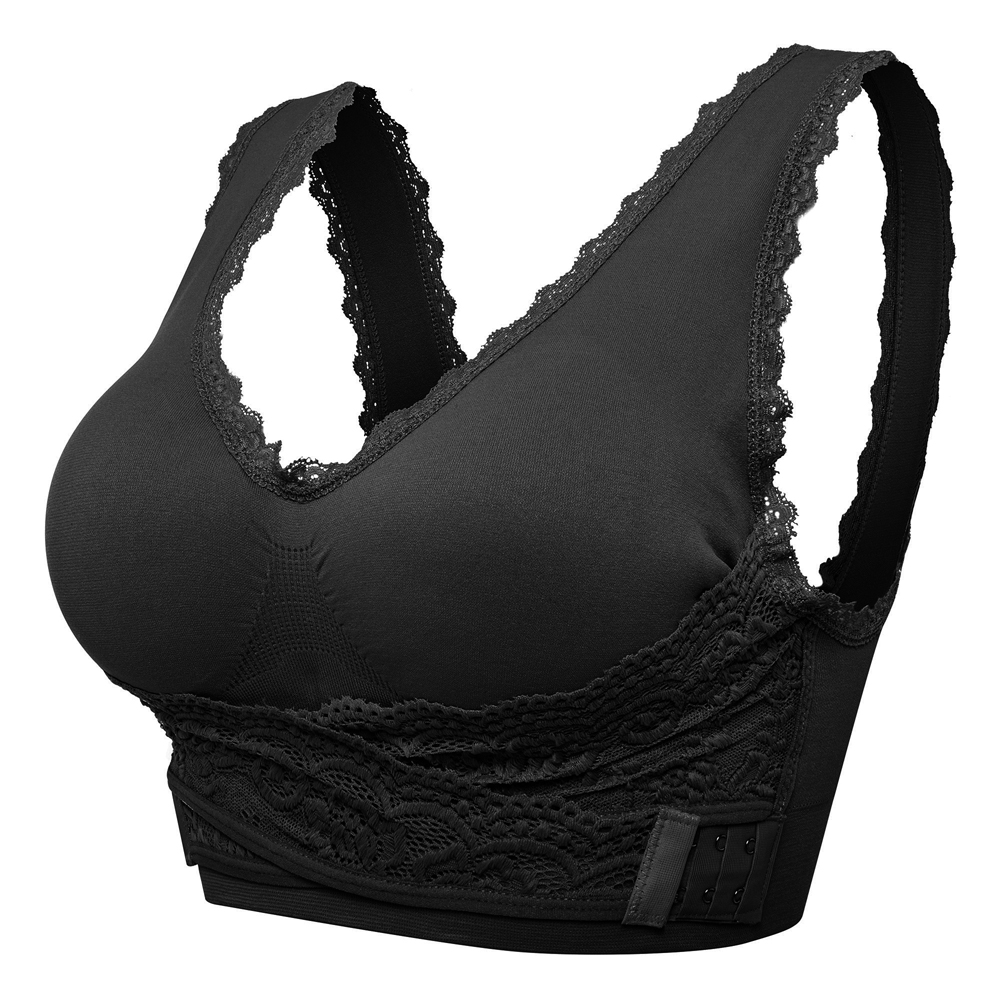 Women Cross Front Side Buckle Lace Sports Bras Body Shaper Breast Lift Corset US - Picture 13 of 21