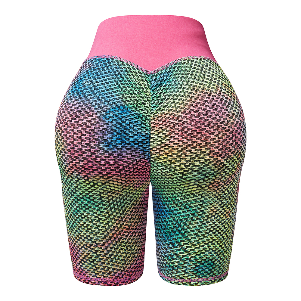 Womens Butt Lifting Five-point Yoga Pants Anti Cellulite Workout Textured Shorts - Picture 17 of 24