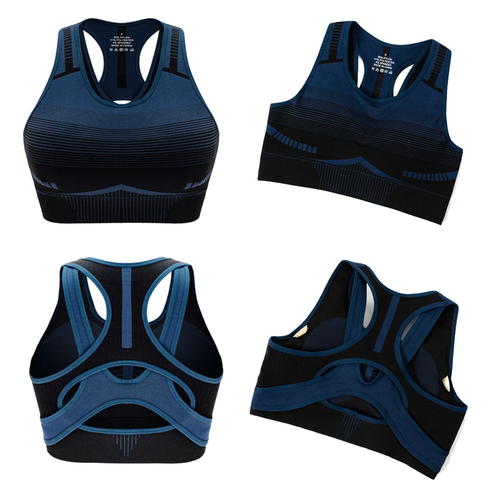 Women Sports Bra Padded High Impact Vest Double Layer Crossback Yoga Jogging USA - Picture 11 of 21