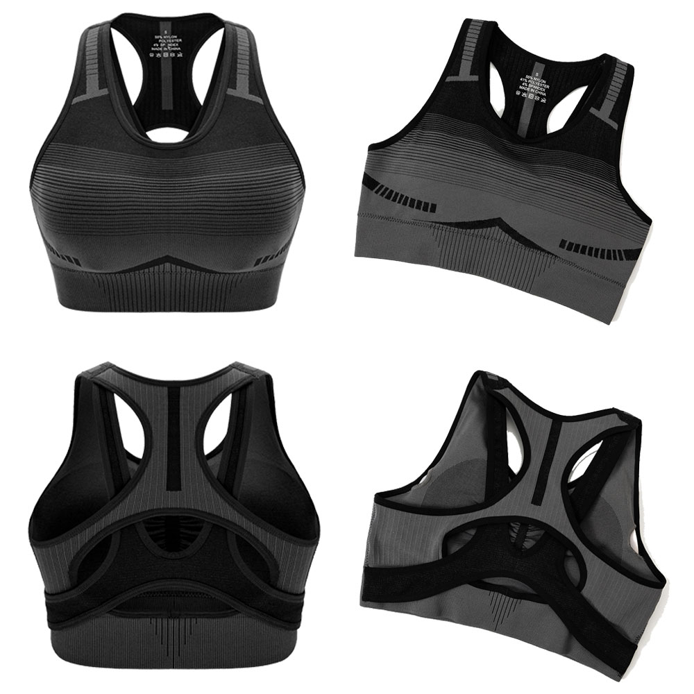 Women Sports Bra Padded High Impact Vest Double Layer Crossback Yoga Jogging USA - Picture 13 of 21