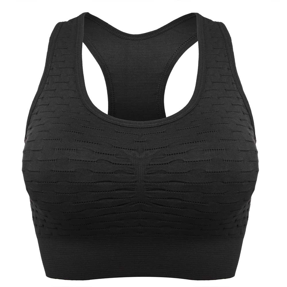 Women Sports Bra Padded High Impact Vest Double Layer Crossback Yoga Jogging USA - Picture 14 of 21