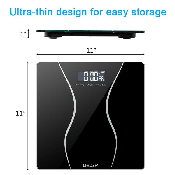 180Kg Digital Electronic Scale Body Fat Bathroom LCD Scale Gym Weight Loss Scale 