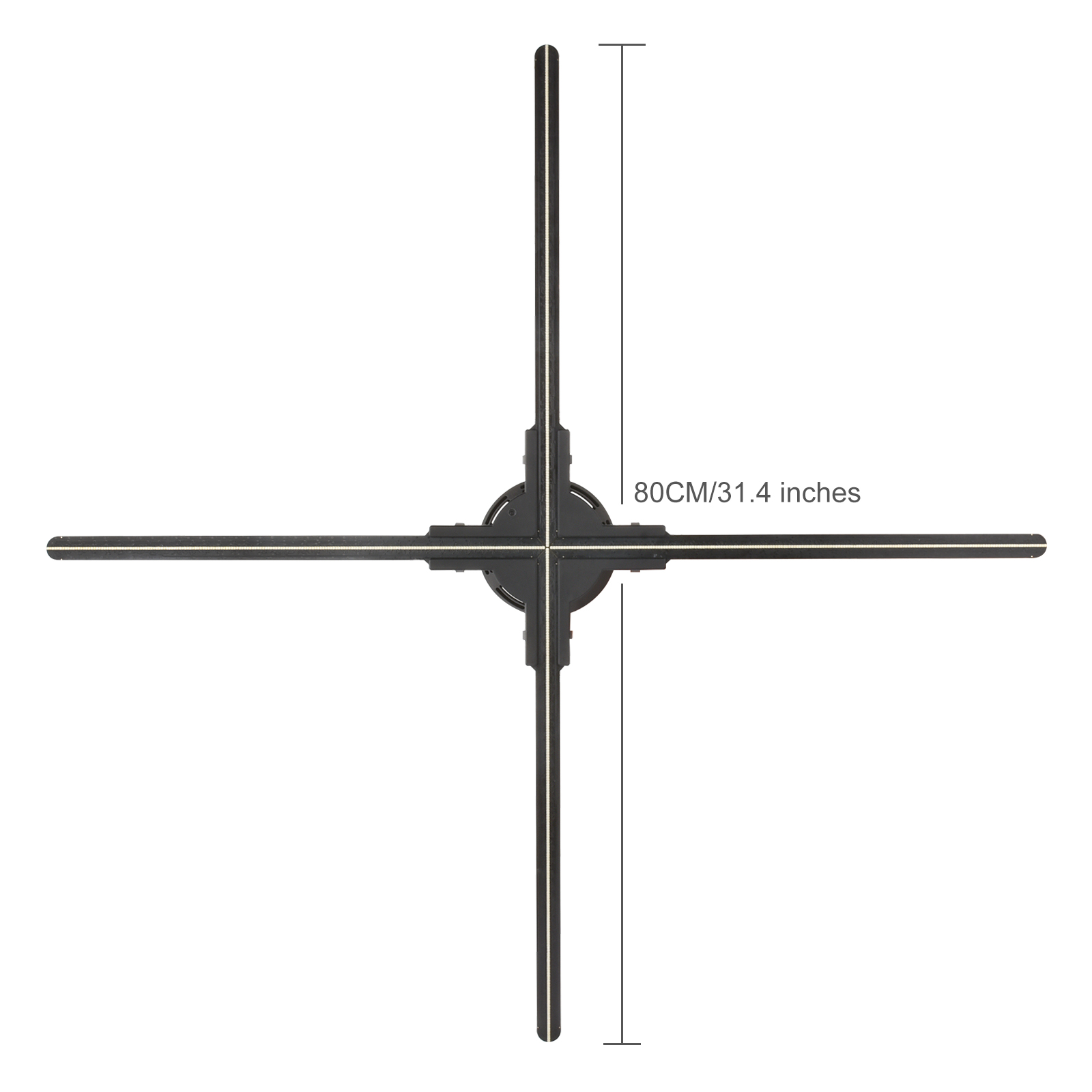 Ventola olografica proiettore olografico 3D LED 64/80/100 cm tramite app  WIFI