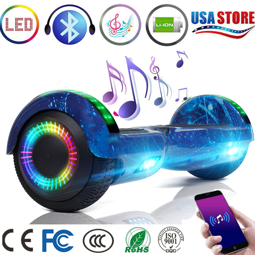 6.5"LED Bluetooth Hoover Board Self Balancing Electric Scoot