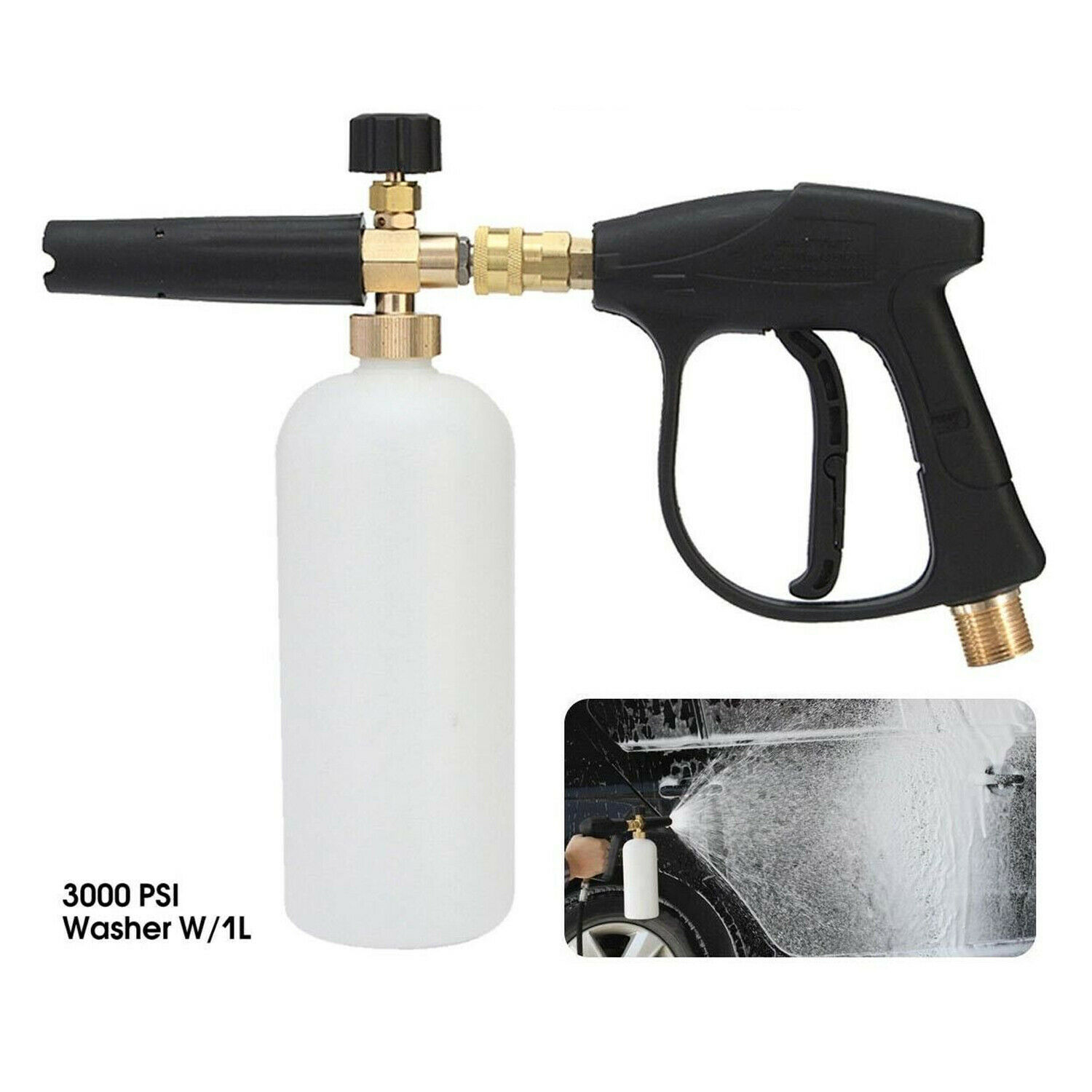 1/4" Snow Foam Washer Gun Car Wash Soap Lance Cannon Spray 1/4" Snow Foam Washer Gun Car Wash Soap Lance Cannon Spray