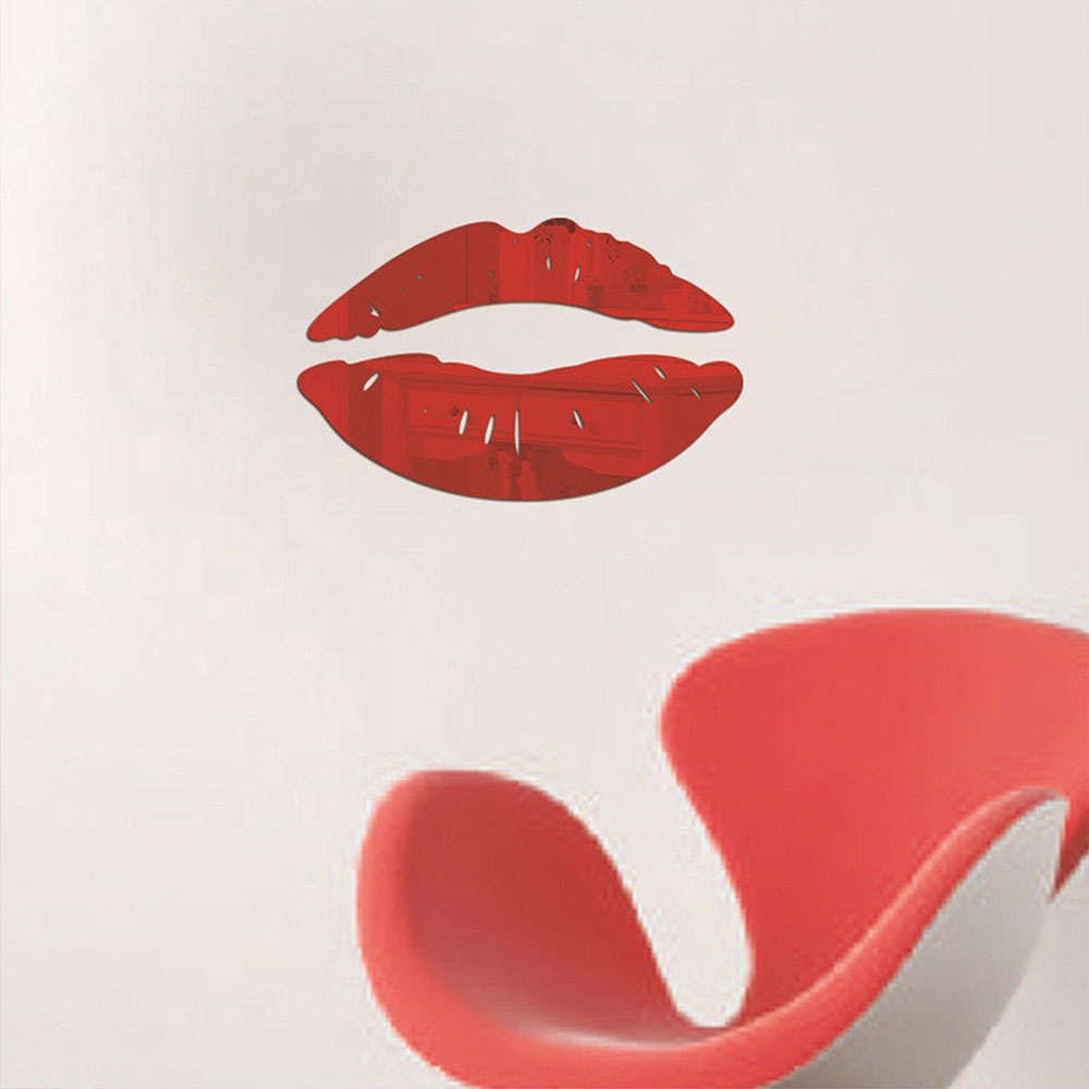 Fashion 3D Wall Sticker Mirror Kiss Lip Decal Home Art DIY ...