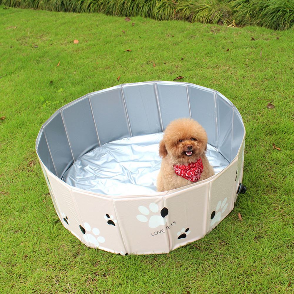 Portable Pet Dog Puppy Bath Pool Foldable PVC Swimming Pool Paddling