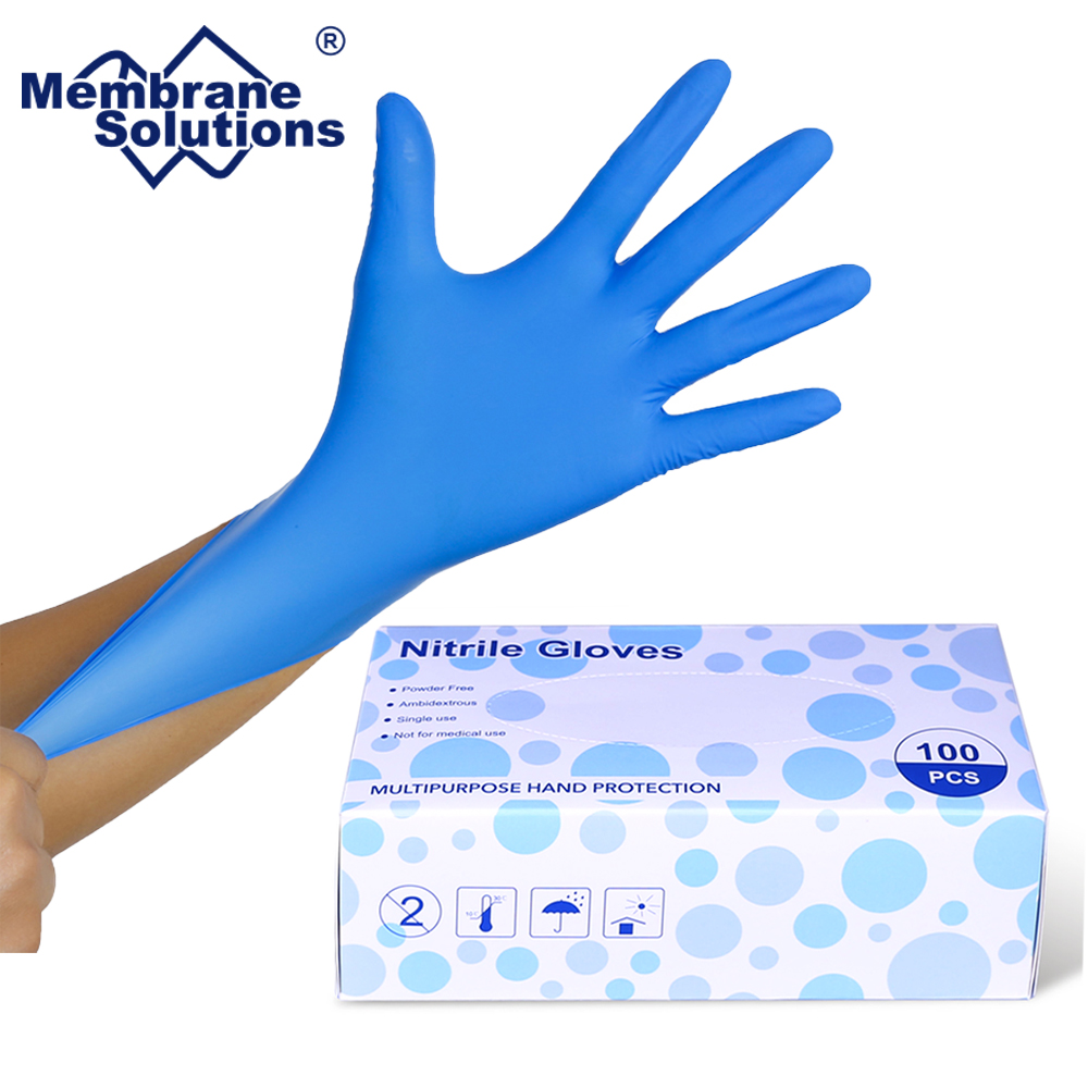 L - M - XL . 100PCS Blue Nitrile Premium Gloves *SAME DAY QUICK SHIPPING* 