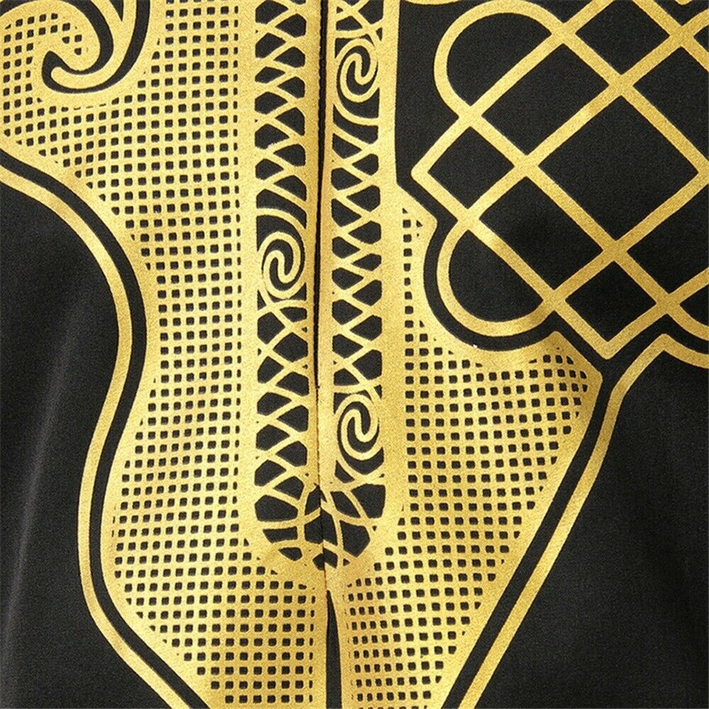 Men’s Dashiki African Clothing Traditional Printed Luxury Long Henley Shirt Men’s Dashiki African Clothing Traditional Printed Luxury Long Henley Shirt