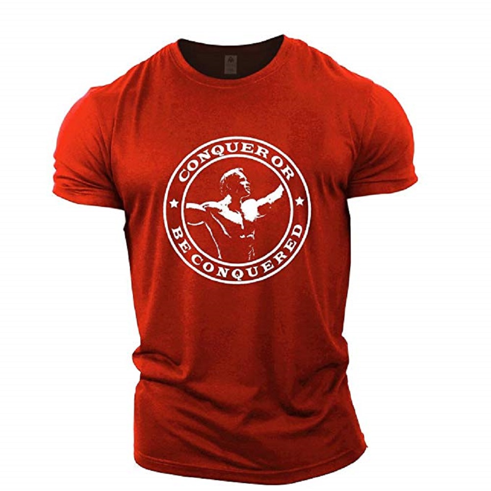 T-shirt bodybuilding casual moda stampa personaggio manica corta top - Foto 6 di 15
