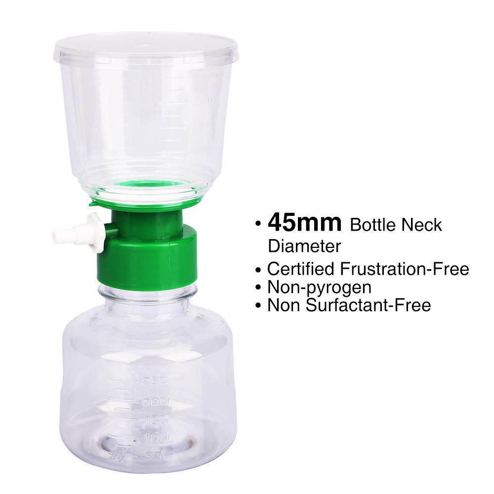 250ml Sterile Vacuum Filter Bottle Top Filter Units 250ml 0.22μm PES 4