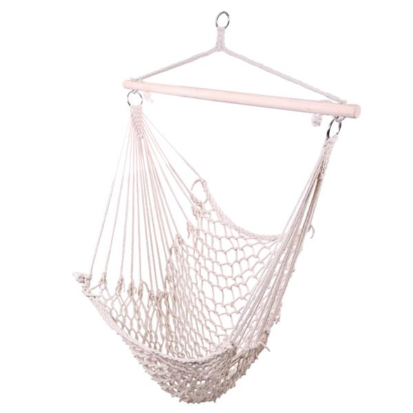 Single Hammock Cotton Hanging Rope Air/Sky Chair Swing for Backyard Camping US 
