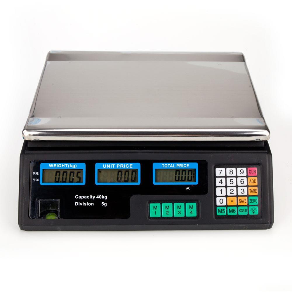 Digital Commercial Price Scale 88lb/40kg Price Computing Scale, Food  Produce Counting Weight Scale with Dual LCD Display for Farmers Market,  Retail