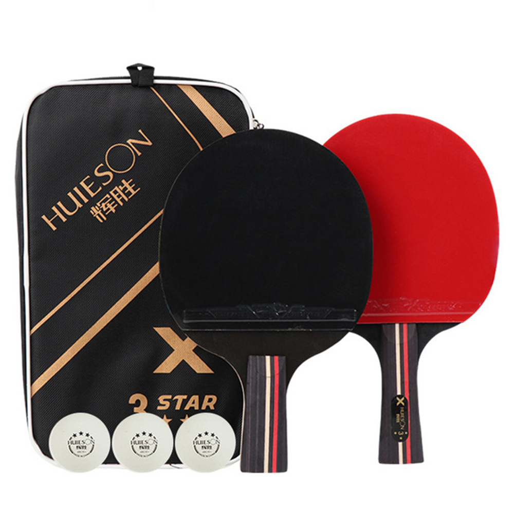 Table Tennis Racket Set 2 Ping Pong Paddles Bag set A5U9 3 Ping Pong Balls 