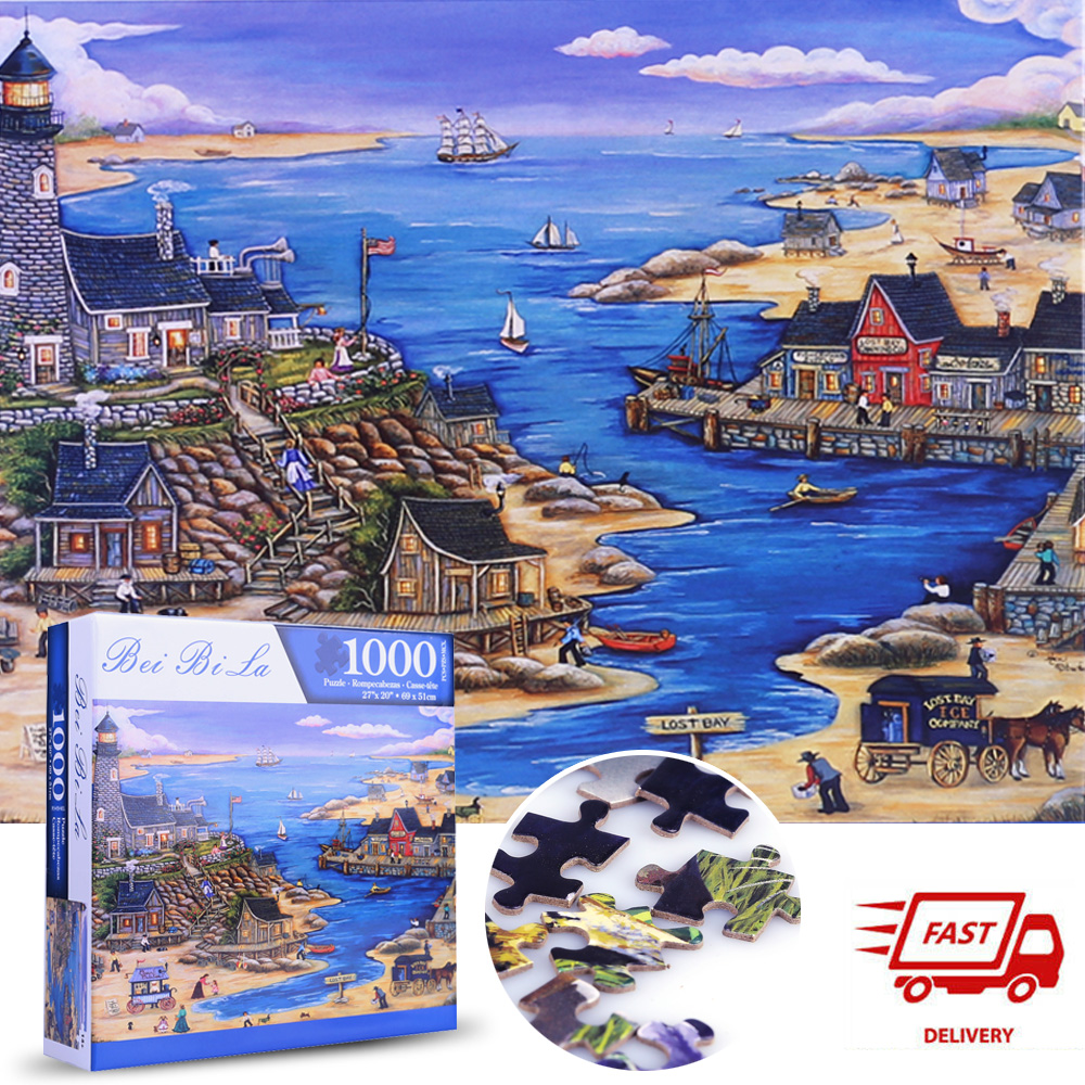 1000 Pieces Puzzles for Adults Jigsaw Puzzles Sailboat to Explore The Sea Challenging Puzzle Large Difficult Puzzles Kids DIY Toys Gift for Home Decor