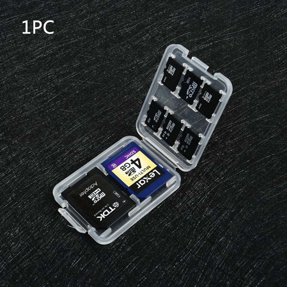 Memory Card Storage Box Case Holder with 8 Slots for SD SDHC MMC Micro SD Cards 