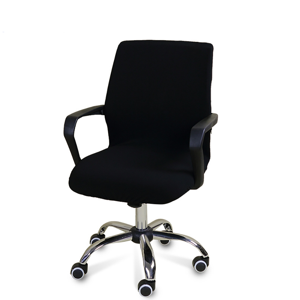 Details about   Solid Office Chair Cover Elastic Stretch Rotate Computer Arm Chair Seat Cover 