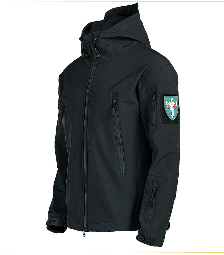 Men's Fleece Lined Softshell Jacket Water Resistant Tactical Jacket | eBay