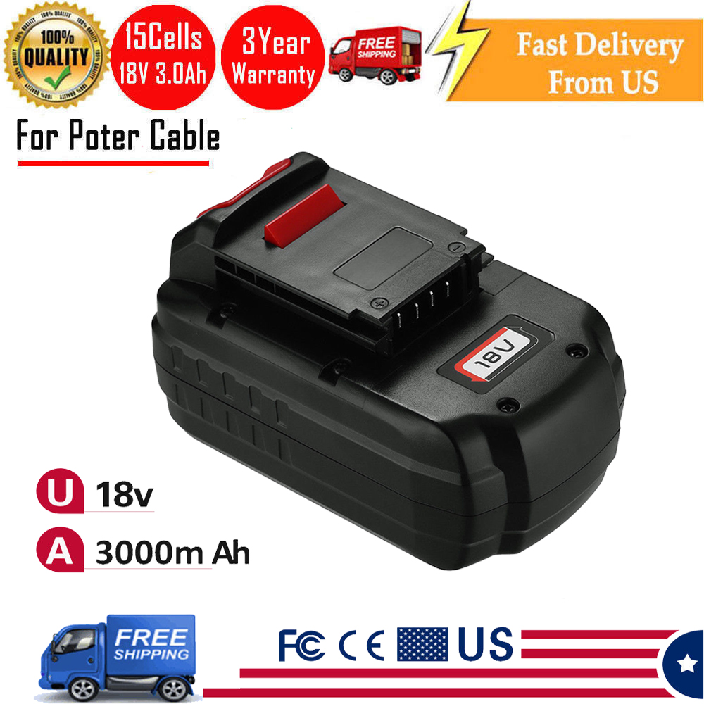 18V 18Volt NiCd Replacement Battery For Porter Cable PC18B PCC489N ...