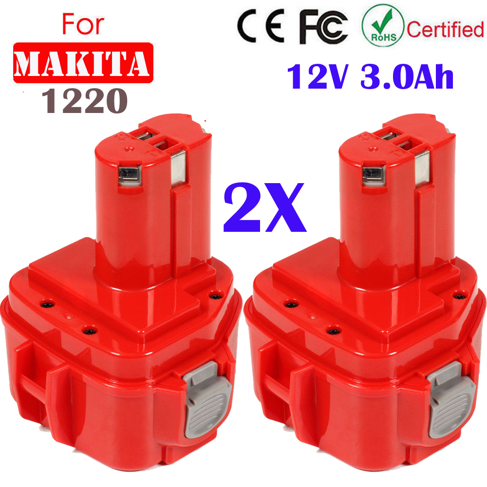 2X 12V 3.0Ah Ni-MH Original Replacement Battery for Makita PA12 1200 1220 1222 1233 1234