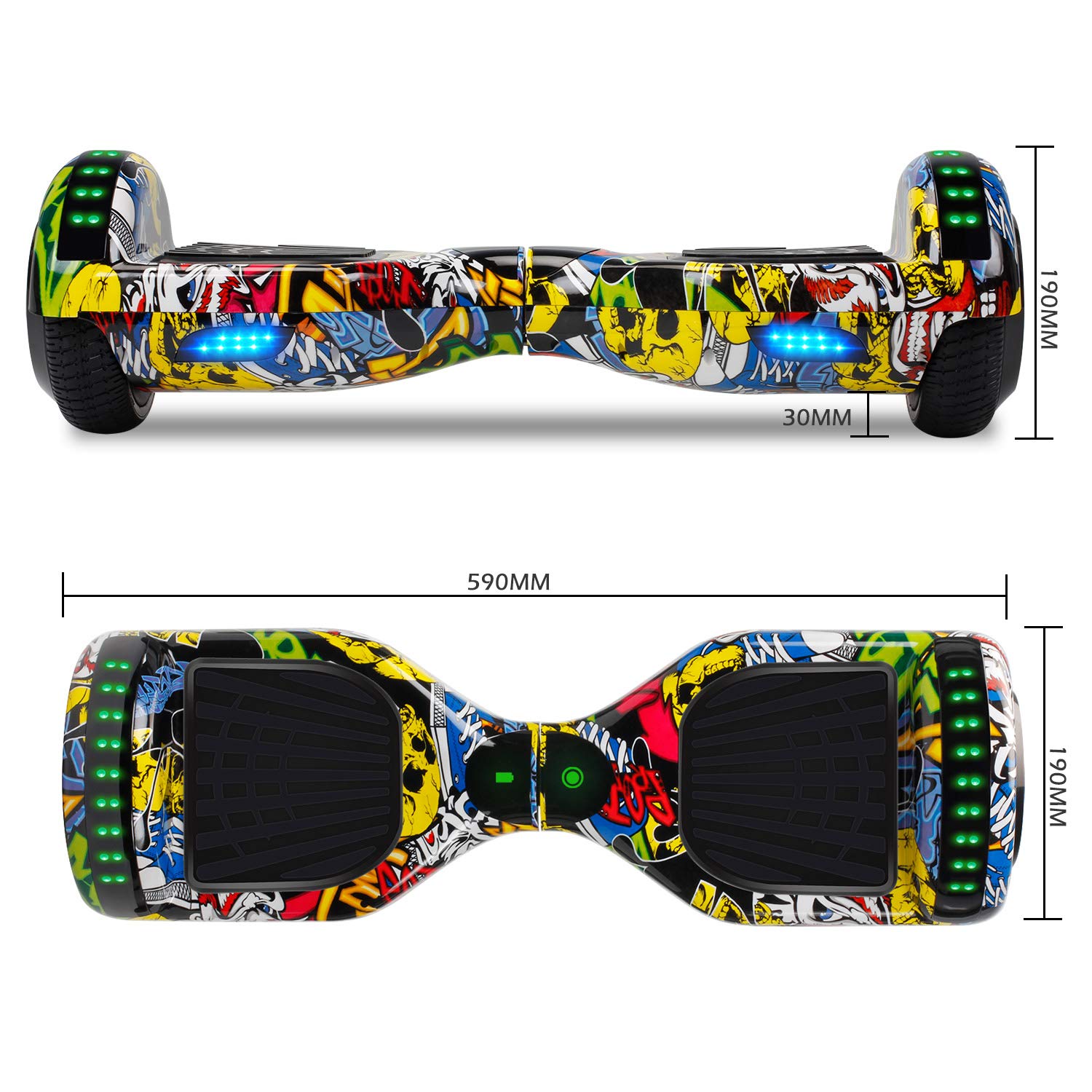 hoverboard rainbow chrome