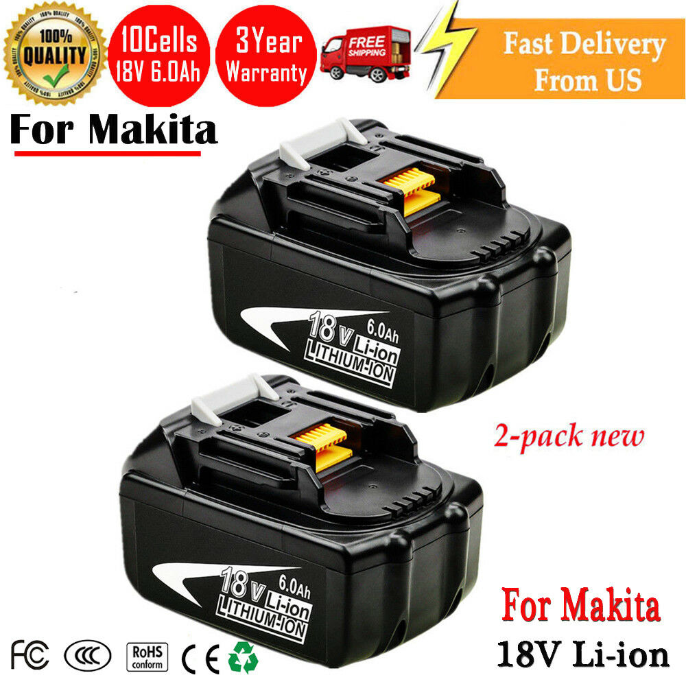 2x New 18v 60ah Lithium Ion Battery Lxt For Makita Bl1860 Bl1830 Us Latest Pack Ebay 7053