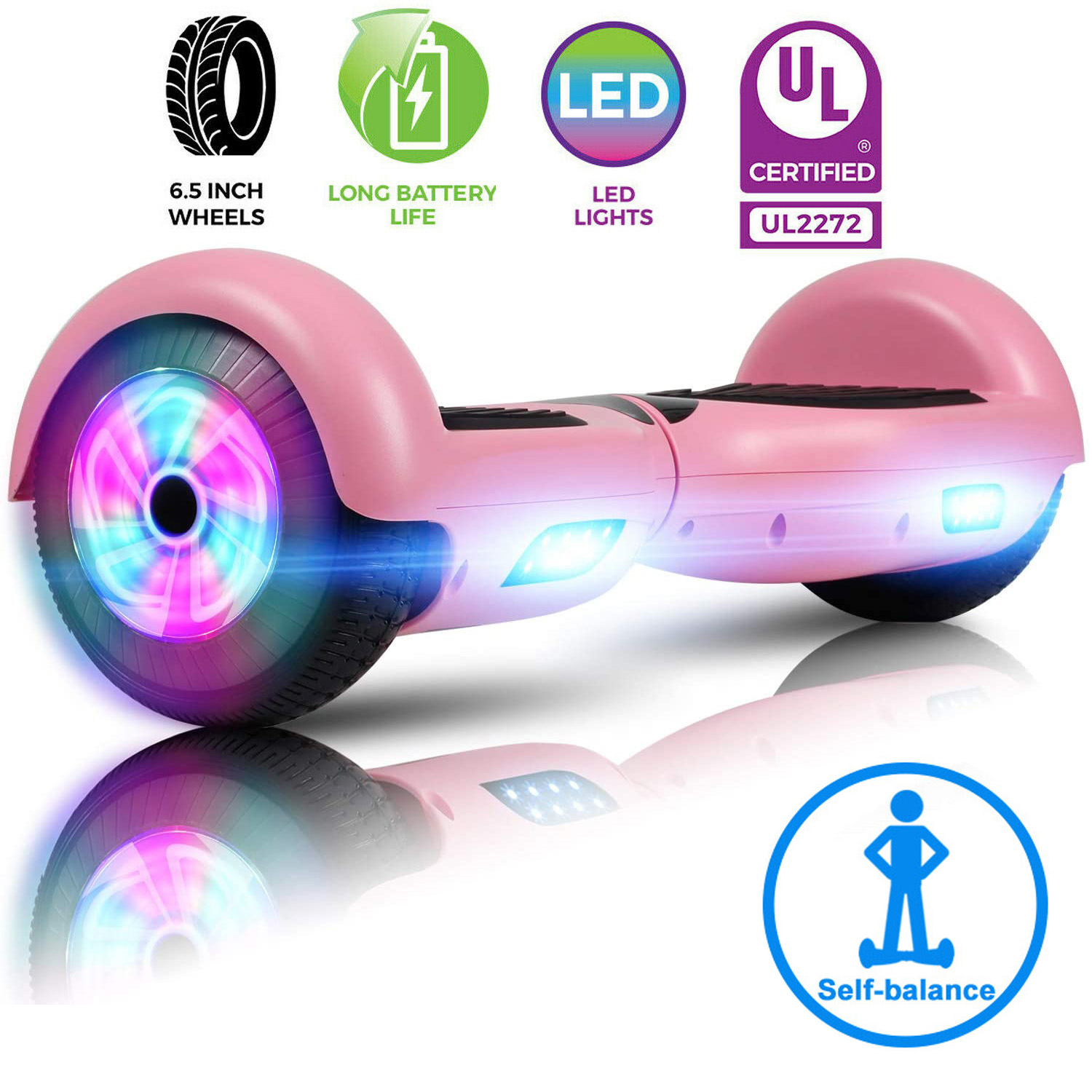 hoverboard led wheels