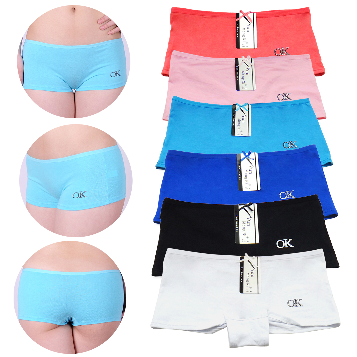 ladies cotton boxer knickers