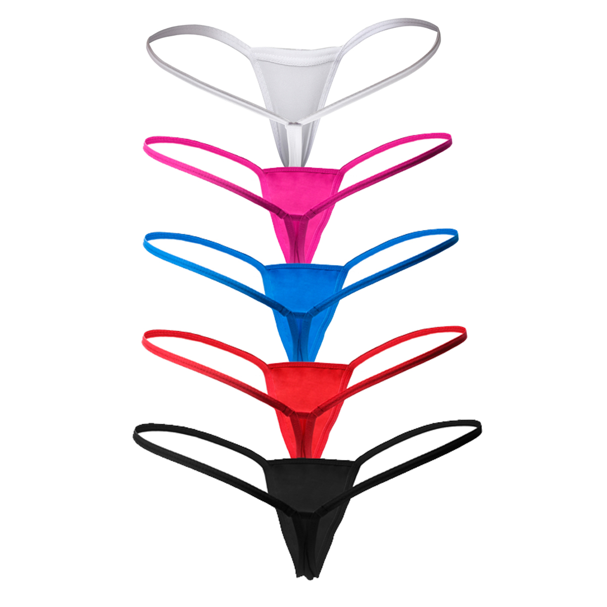 1-5Pack Womens Micro G-string Bikini Underwear Mini Thong Bikini Pantie ...
